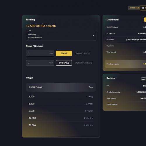 Omnia DeFi Dashboard